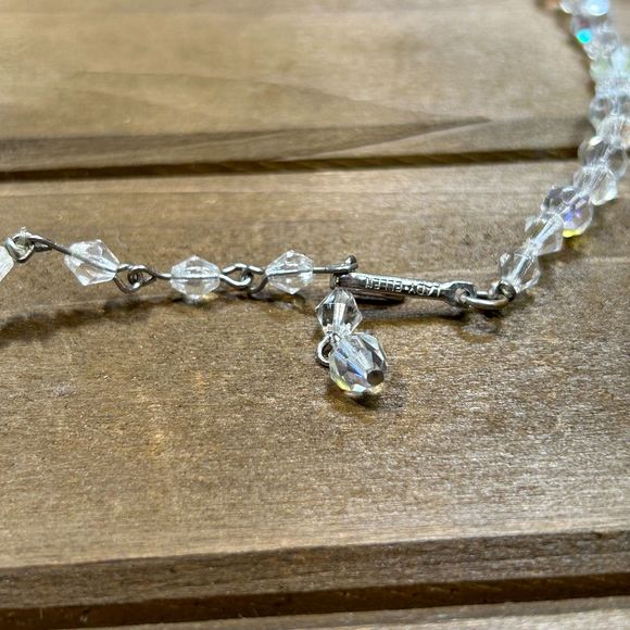 Lady Ellen Adjustable Aurora Borealis Necklace Iridescent Beads - Picture 3 of 4